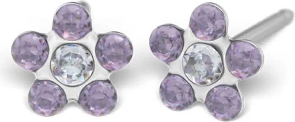 Studex 7512-6284 Orecchini Acciaio Bimbi e Adulti Tanzanite 5mm