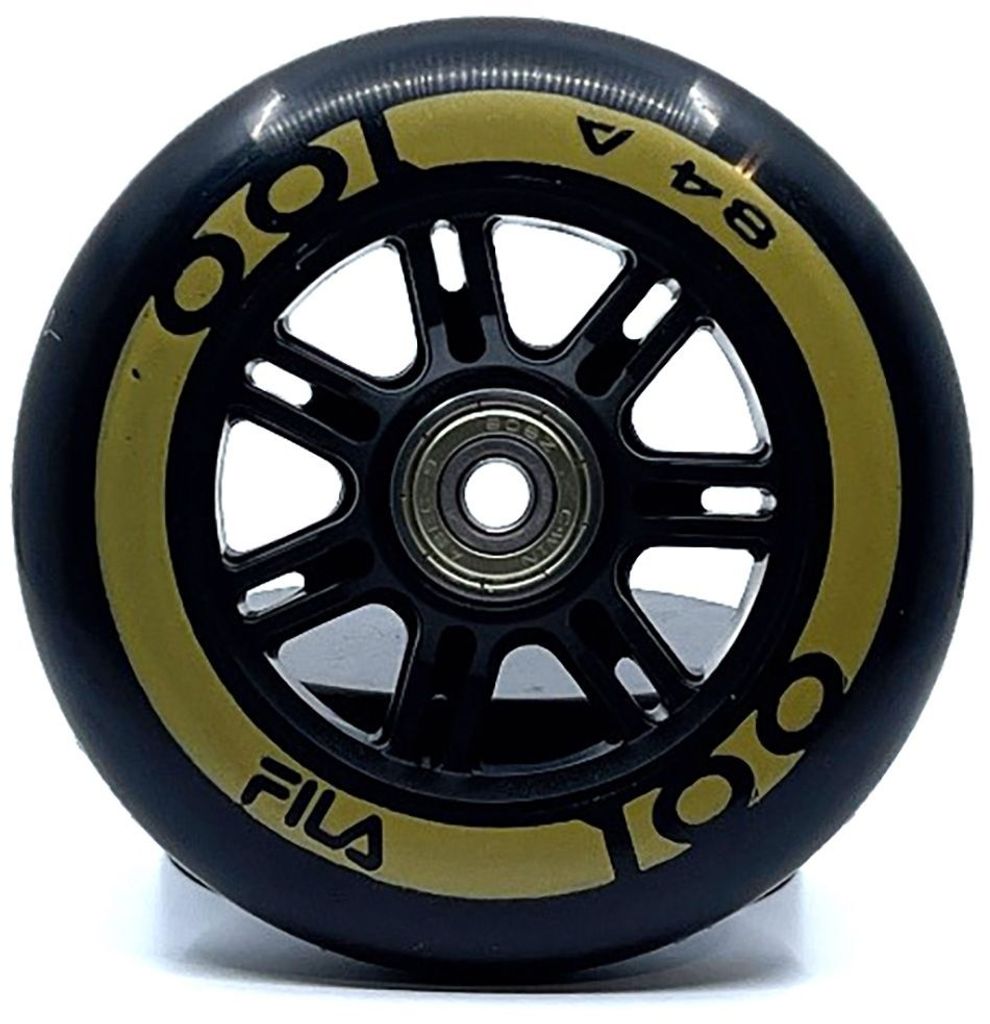 Fila schwarze Skate-Räder 100 mm 84A 6er-Pack Produktbild 