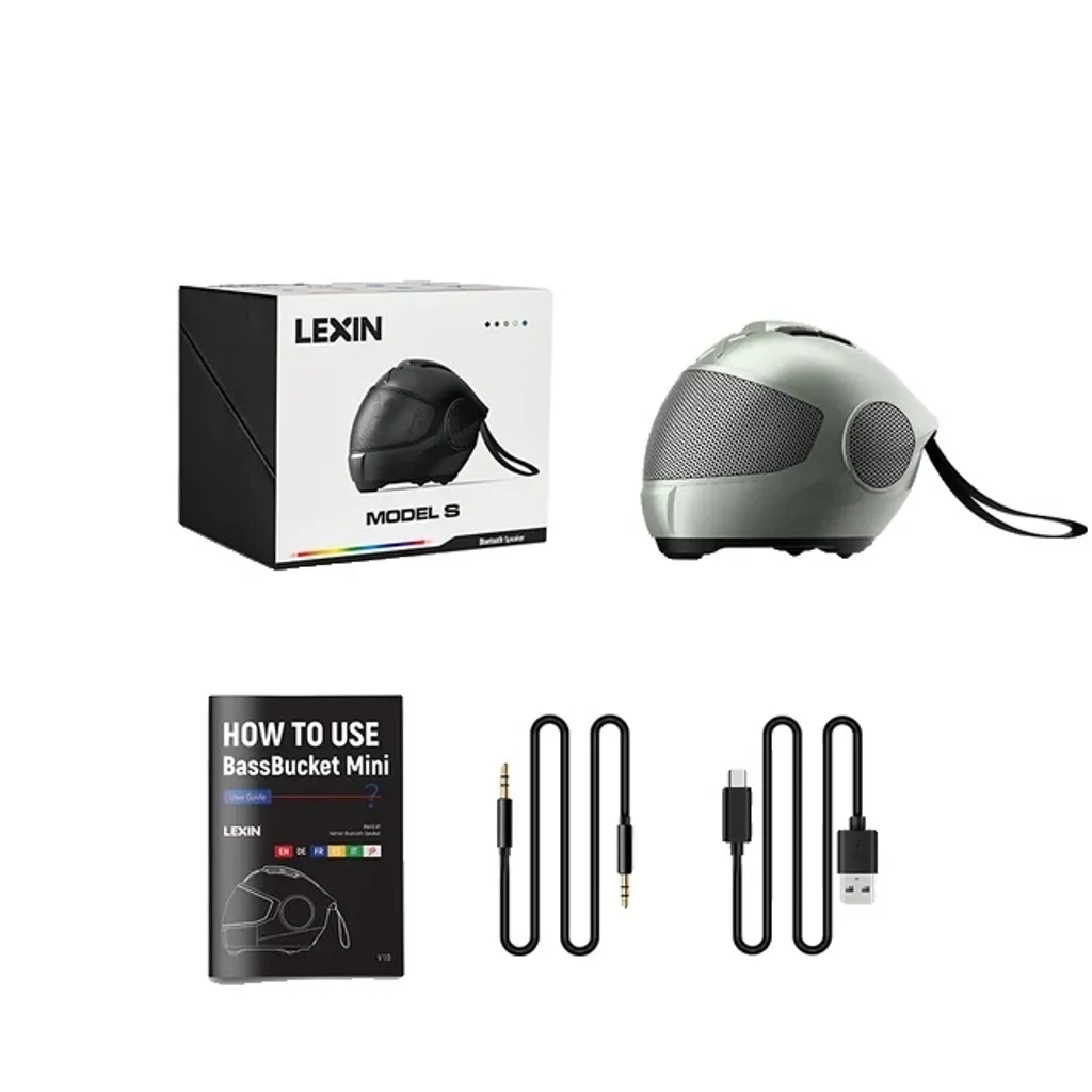 Altoparlante Bluetooth, design unico del casco, funzione vivavoce, verde