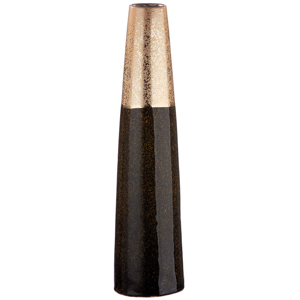 Gilde Vase, groß, konisch, "Macchia", Keramik, braun, VE 1, Produktbild 