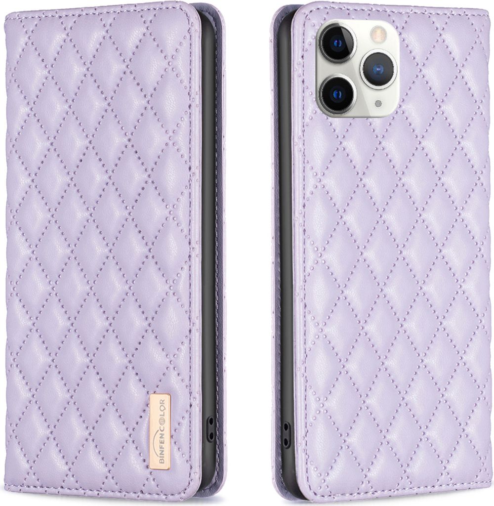iPhone 11 Pro Max Hülle, Elegant Bookstyle Flip Leder Kartenfächer Schutzhülle mit Ständer für iPhone 11 Pro Max Lila