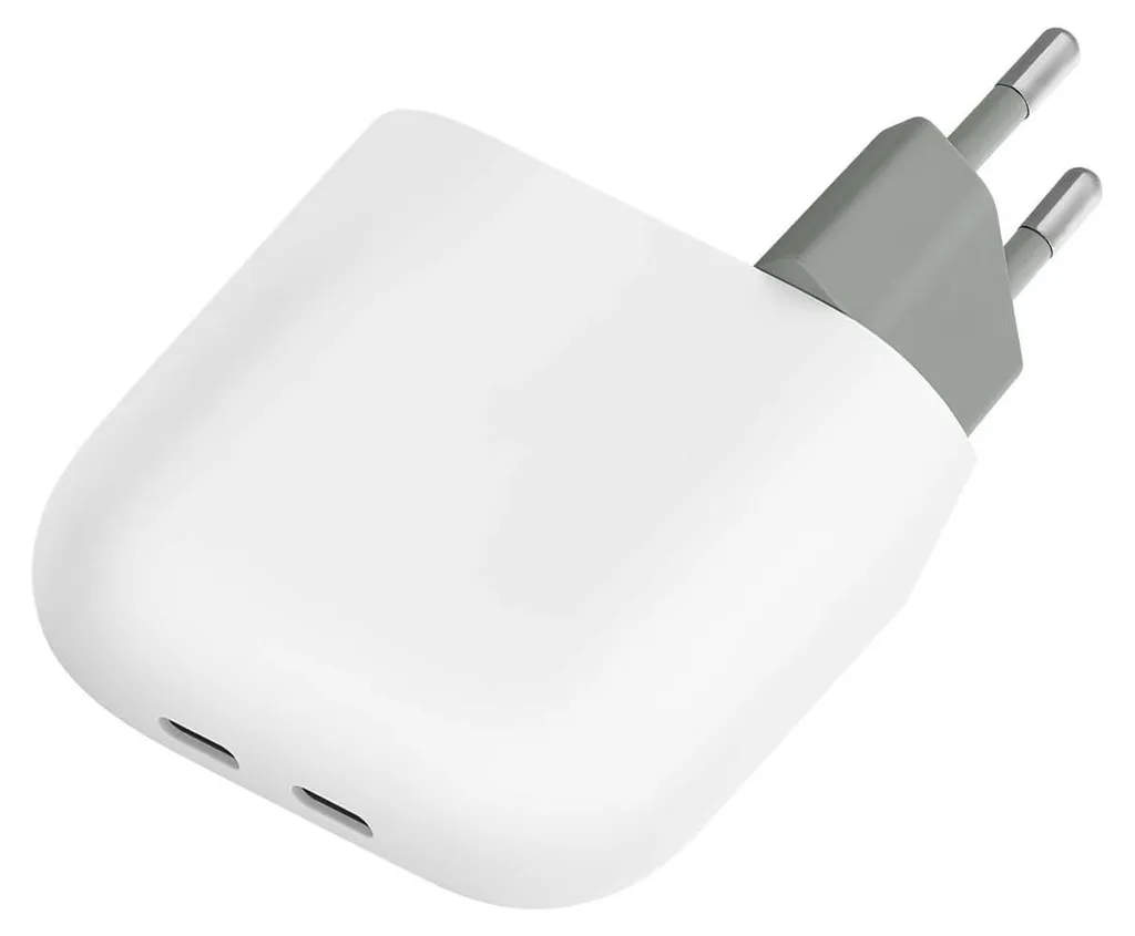 Google Caricatore 2x USB-C 67W Bianco Originale - Ricarica Rapida PPS