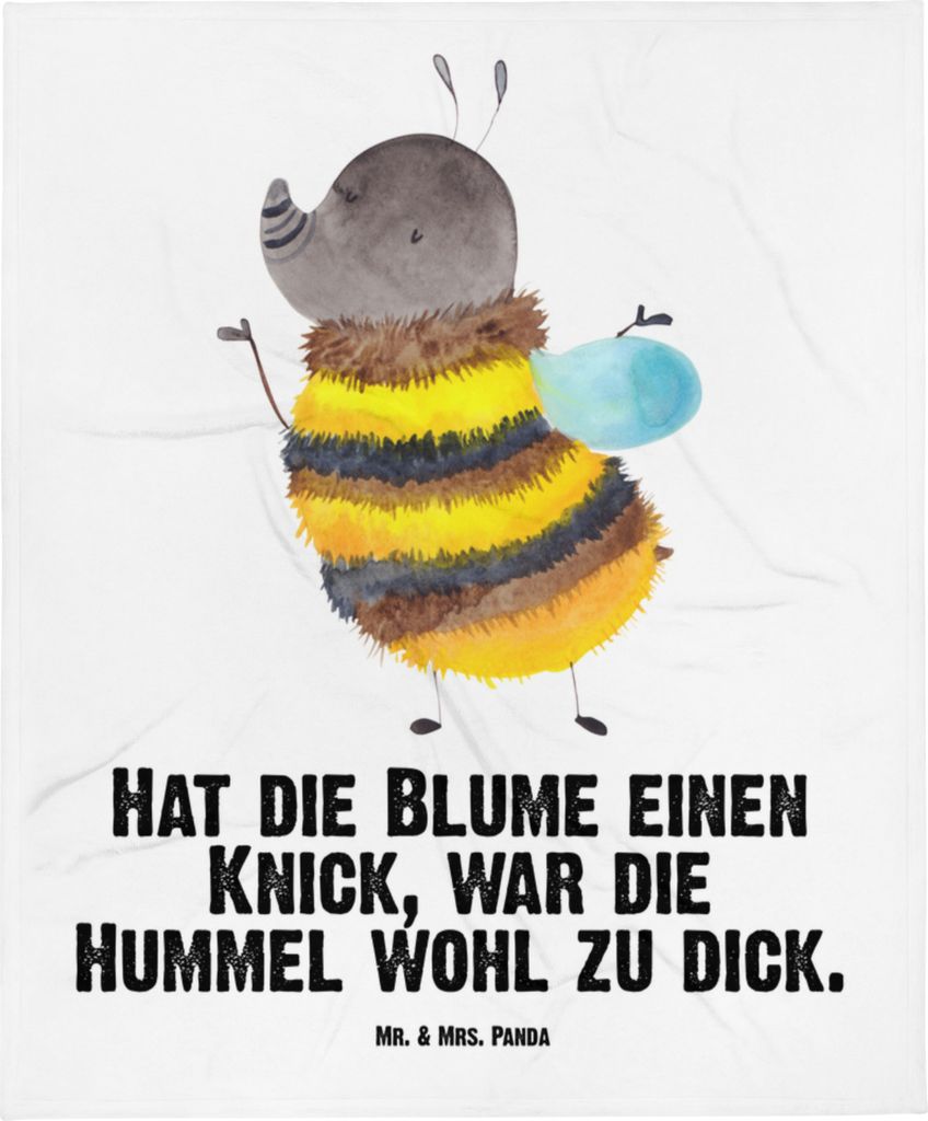 Mr. & Mrs. Panda Babydecke Hummel flauschig - Weiß - Geschenk, Kinderdecke, Blume, Plaid, Lustige Sprüche, Biene, Natur, Fleecedecke, Erstlingsde...