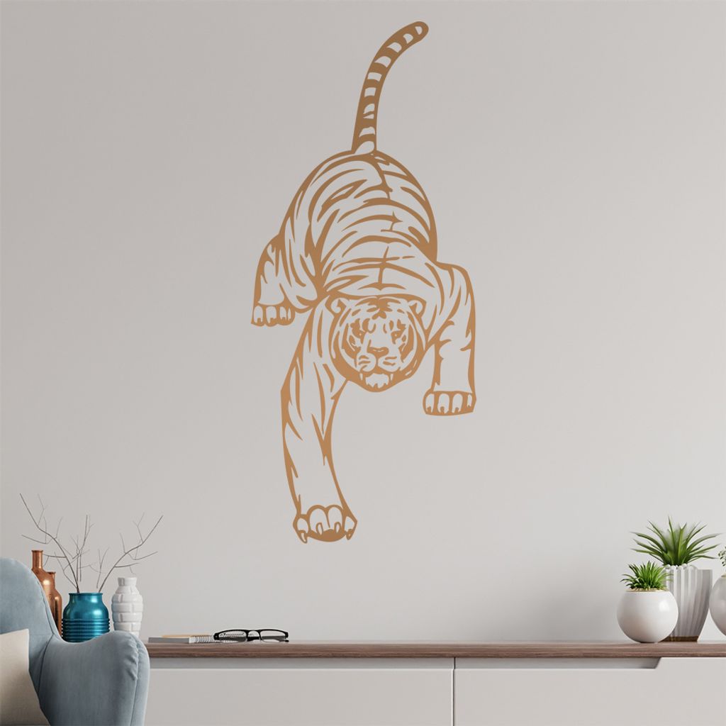 Tiger Wandtattoo in 6 Größen - Wandaufkleber Wall Sticker - Dekoration, Küche, Wohnzimmer, Schlafzimmer, Badezimmer