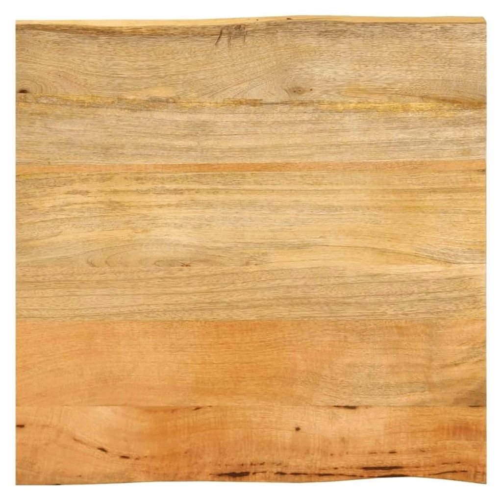 Tischplatte mit Baumkante 40x40x2,5 cm Massivholz Mango, Arbeitsplatte, Waschtischplatte, Bürotischplatte - 370702