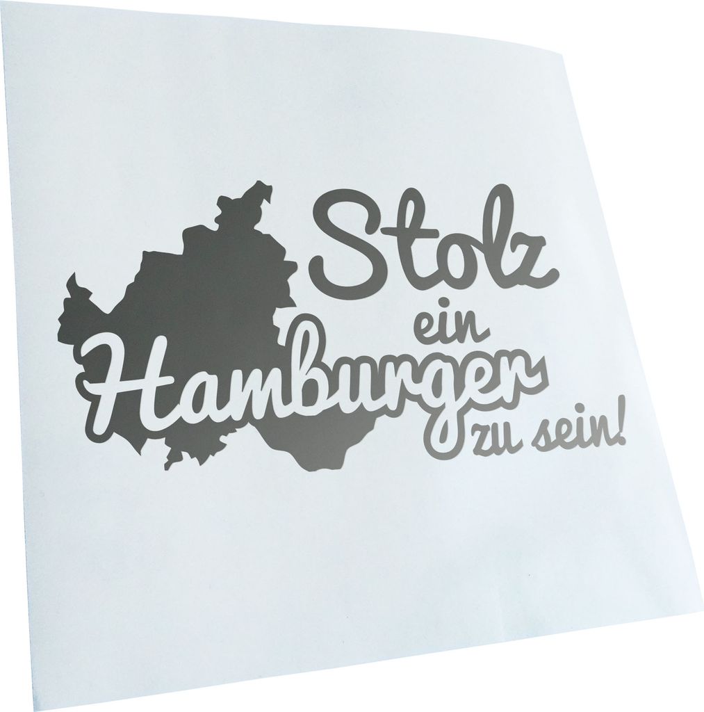 Kiwistar - Autoaufkleber - Hamburger Stolz - Silber - 24x12cm - Aufkleber für Auto, Laptop, Fahrrad, LKW, Motorrad Mehrfarbig JDM Decal Racing
