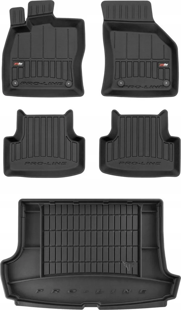 Tappetini 3D Gomma Design per VW T-Roc 2017-2026 | Interni Protetti