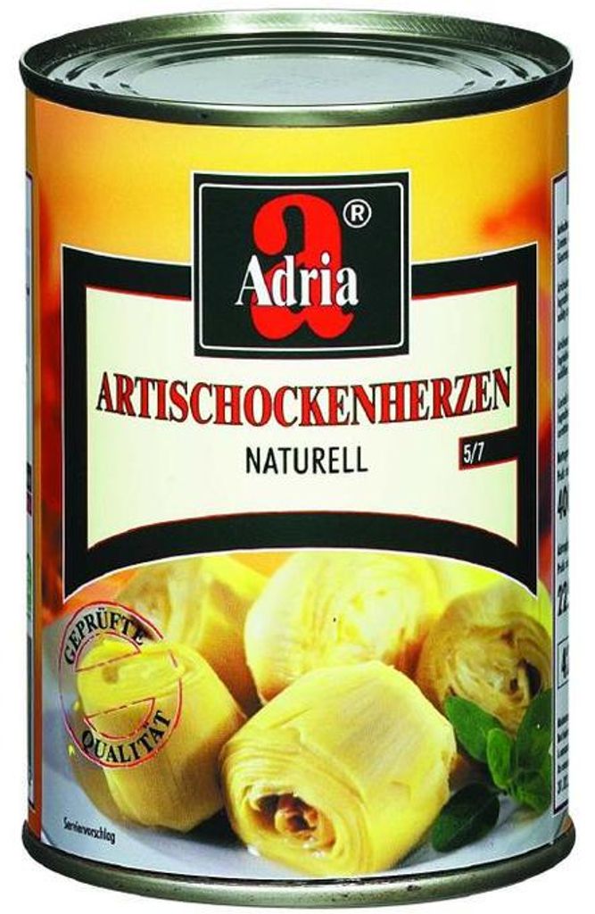 Adria Carciofi al Naturale Cœurs d'artichauts à l'eau 390g Image du produit 