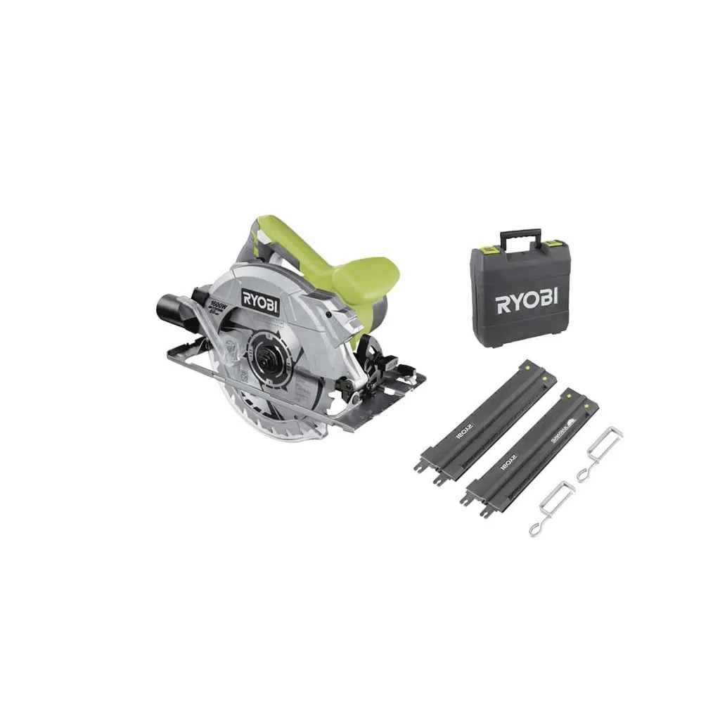 Scie circulaire Ryobi 1600W puissante avec guide de coupe de 66 mm