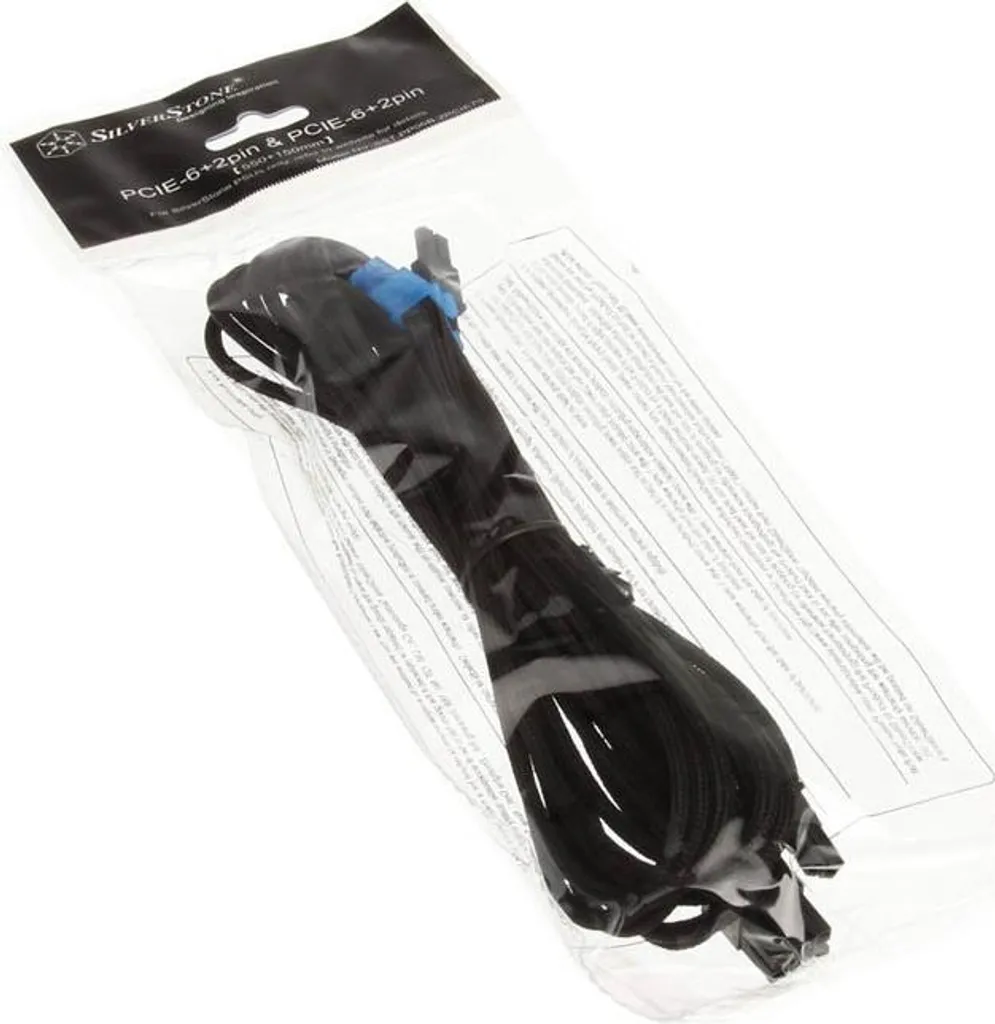 Solution câble PC rigide : Adaptateur souple SilverStone SST-PP06B-2PCIE70 - 5