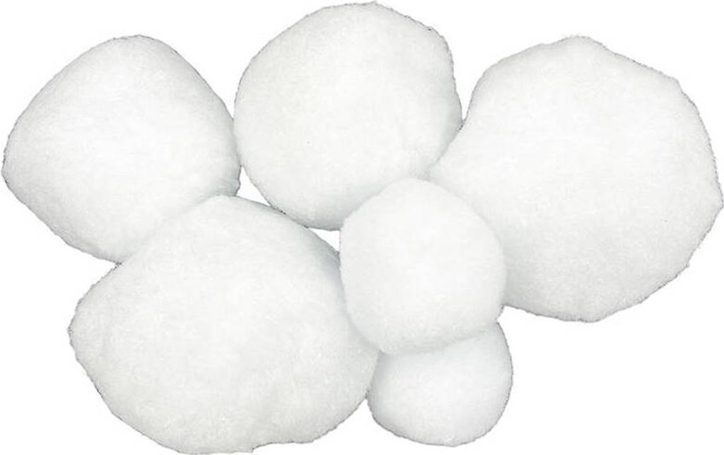 LOVEART POMPONS 8Stk./Größenmix Bommel Bälle zum Basteln, weiß