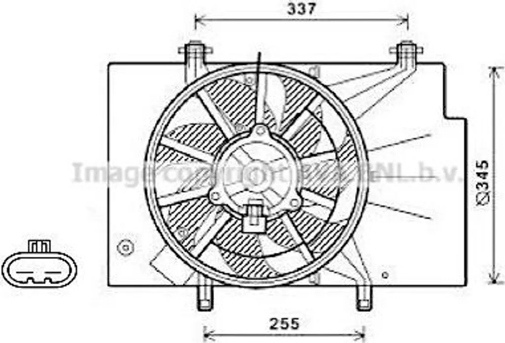 Ventilateur moteur pour Ford Ecosport et B-Max - Remplace OE 1525898 AVA