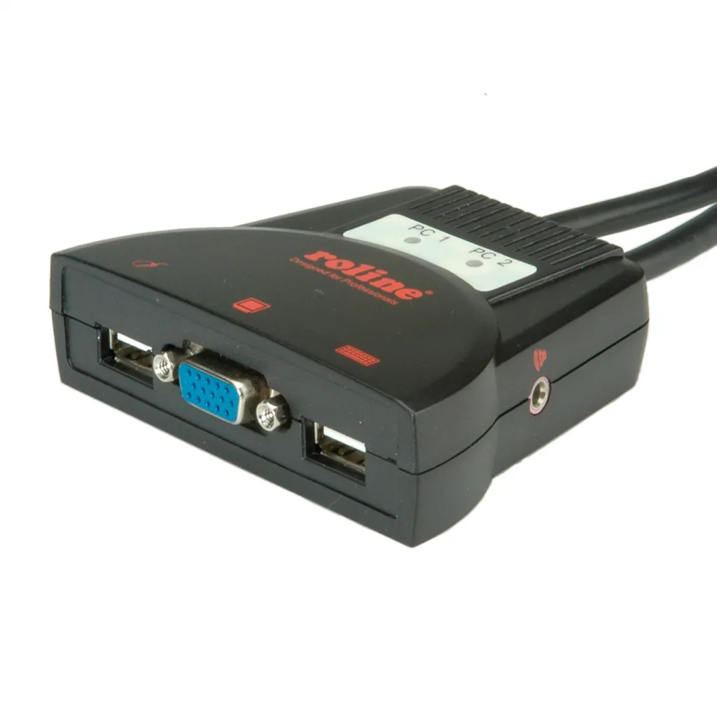 Switch KVM ROLINE Star VGA USB Audio Haute Résolution pour 2 Postes