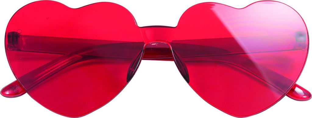 Herzbrille rot rahmenlos Karneval Fasching Party
