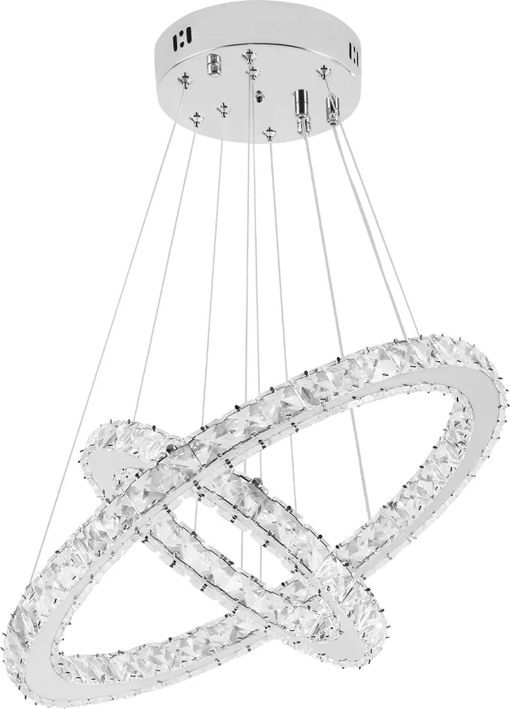 Lustre LED Cristal sans Scintillement - Plafonnier Variable Anti-Éblouissement