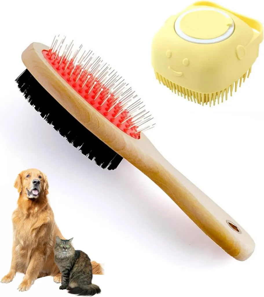 Brosse anti-nœuds pour chien et chat - Fini les poils sur vos vêtements