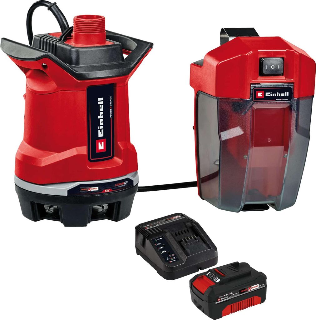 EINHELL Akku-Schmutzwasserpumpe GE-DP 18/25 Li + Starterset