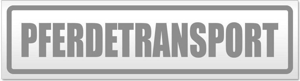 Kiwistar - Autoaufkleber - Grau - 20 x 5,3 cm - Pferdetransport - Hinweis Aufkleber Sticker für Auto, Kfz, Fahrrad, PKW, LKW