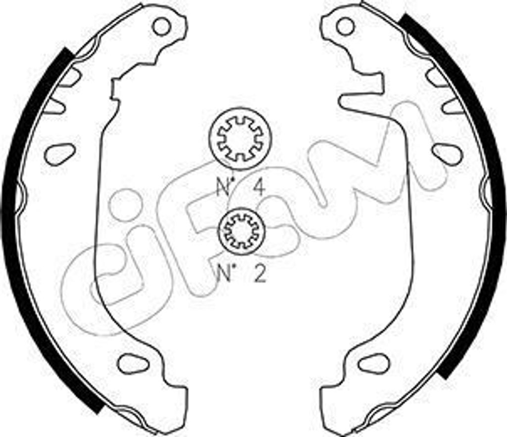 CIFAM Bremsbackensatz Trommelbremse Hinten für RENAULT TWINGO I (C06) 180,0mm 153-345