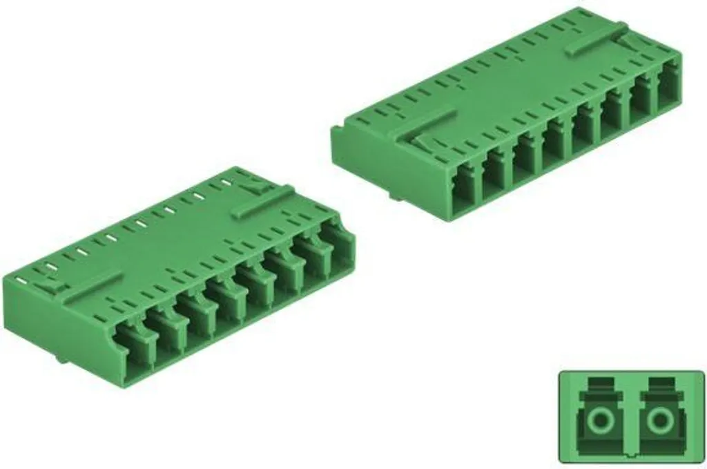 Coupleur LC Octuplex Vert Haute Performance 8 Ports Fibre Monomode HD