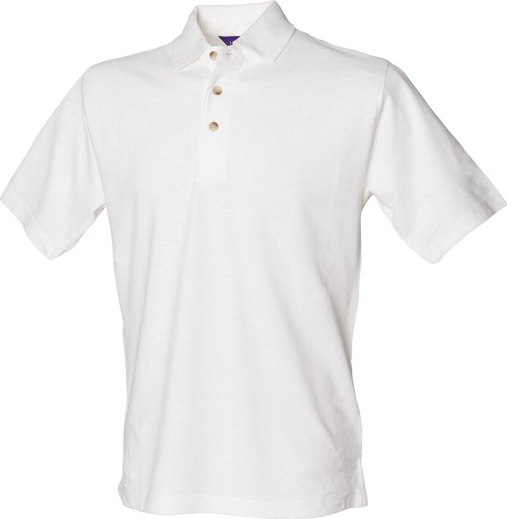 Henbury - "Classic" Poloshirt Schwere Qualität für Herren PC6198 (M) (Weiß)