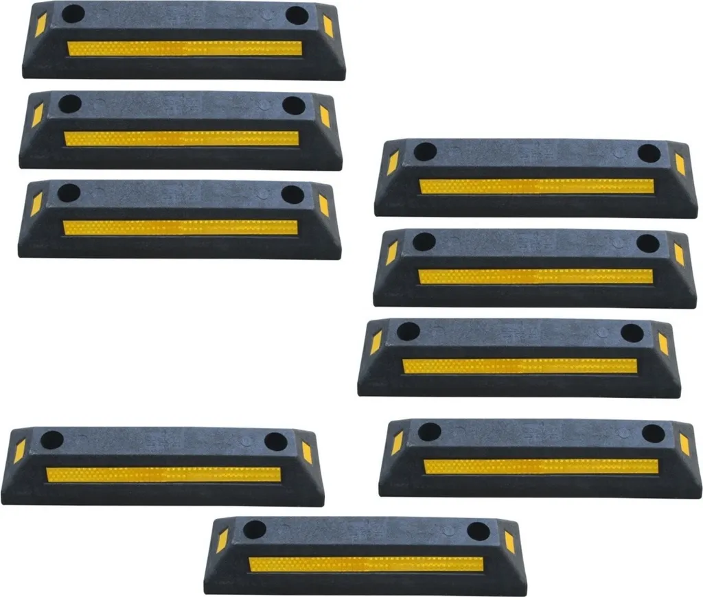 Barriera Parcheggio Gomma 53,5cm | Lotto 9 Pezzi per Aziende e Condomini