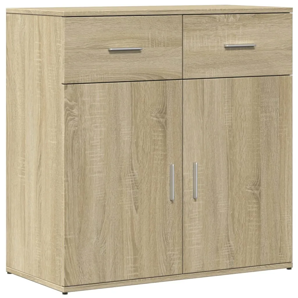 Credenza SYFAX Rovere Sonoma 79x38x80 cm | Mobile Contenitore Multiuso