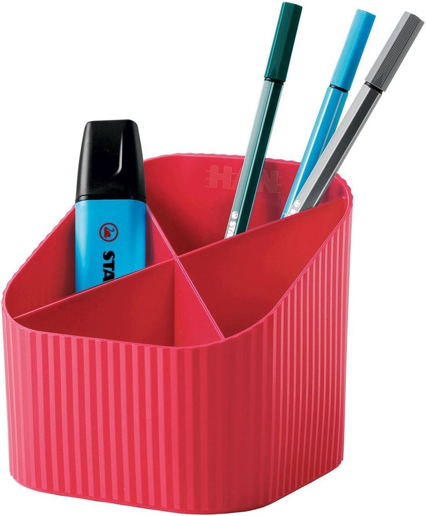 HAN Schreibtischköcher Re-X-LOOP, Rot, Kunststoff, 111 mm, Produktbild 