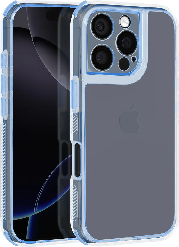 Custodia iPhone 16 Pro Max Avizar Azzurro Angoli Rinforzati Antiurto
