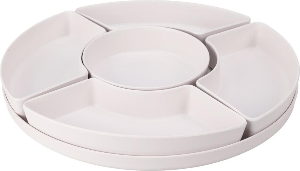 Set di 6 ciotole da portata con vassoio crema Immagine del prodotto 