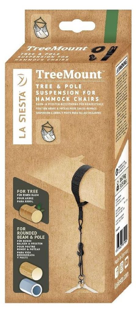 La Siesta TreeMount Mehrzweck-Befestigung für Hängestühle schwarz TMG45-9 für Bäume und Pfosten