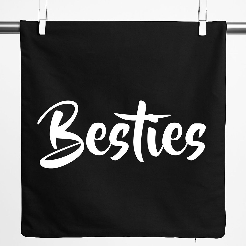 Huuraa Kissenbezug Bestie Besty 40x40cm Black Baumwolle Dekokissenbezug Geschenkidee