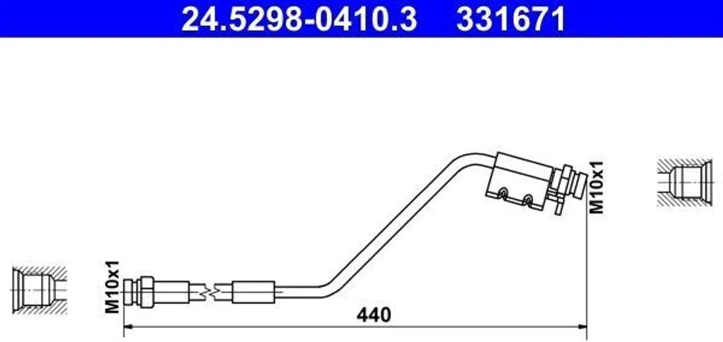 Flexible de frein arrière durable pour Kia Venga et Hyundai ix20 JC