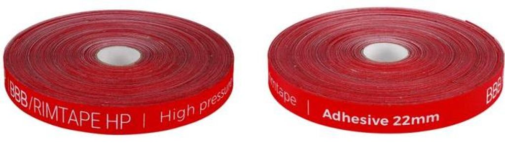 BBB Cycling BBB Felgenband HP 45mtr. 700Cx22mm 22 mm rot - zuverlässiger Hoch...