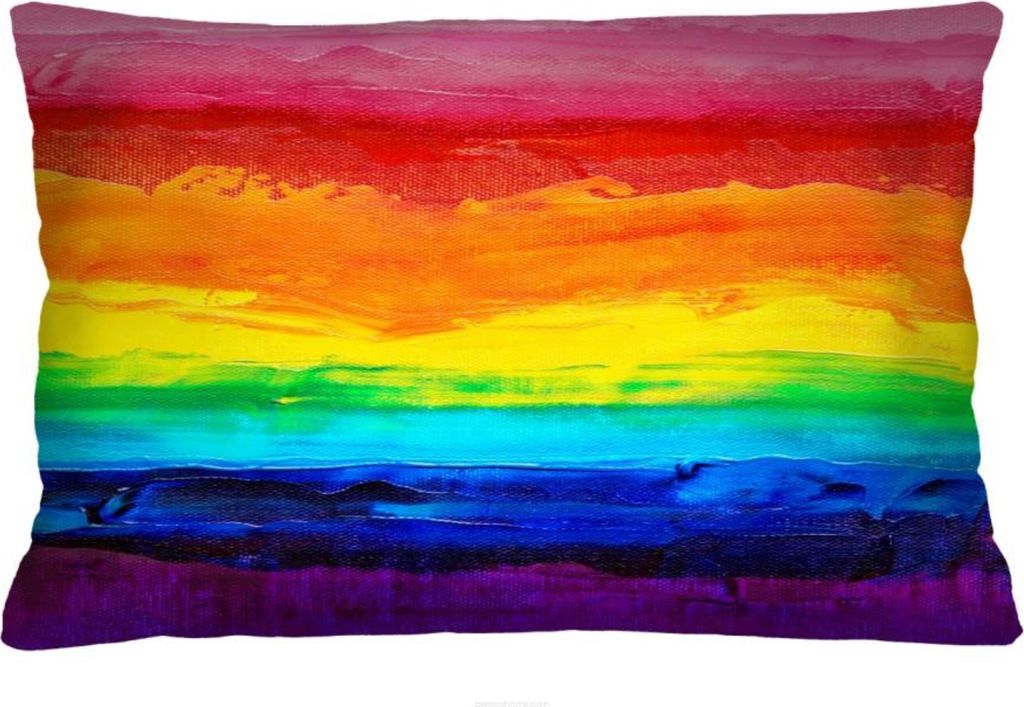 ARCO DESIGN Dekokissen "Colorful" Farbig Stoffbezug 40 x 60 cm Dekokissen mit Füllung Dekokissen für Wohnzimmer Schlafzimmer