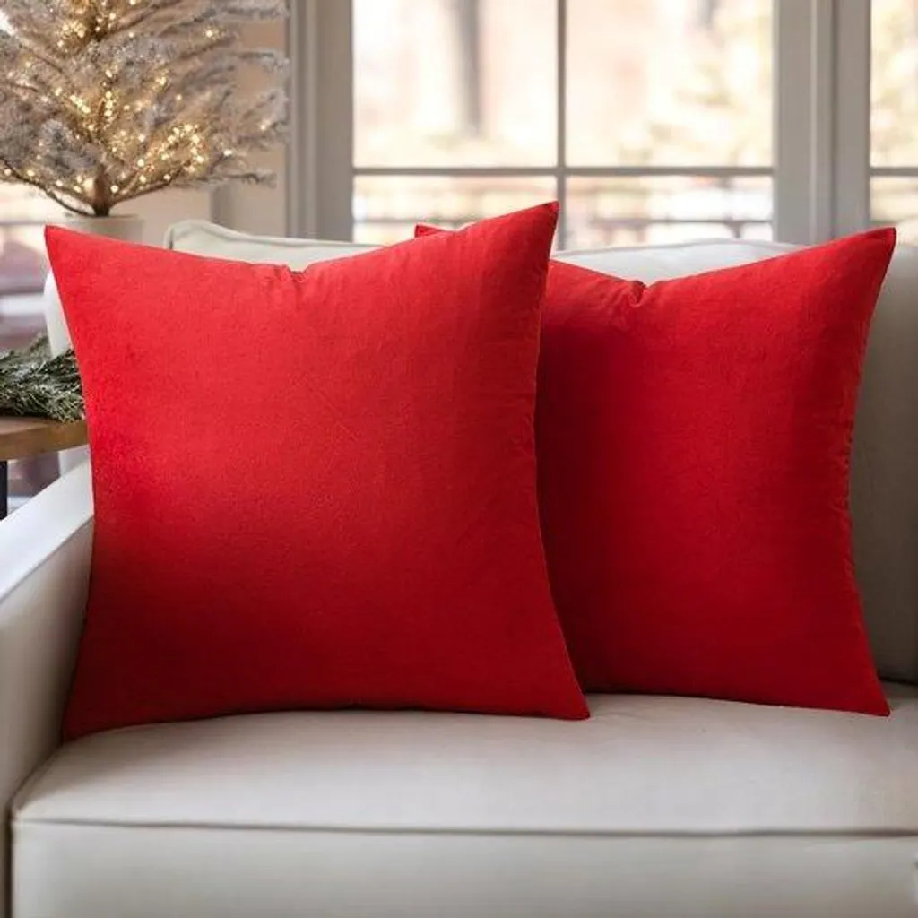 Donnez du volume à votre canapé avec cette housse de coussin 50x50 rouge