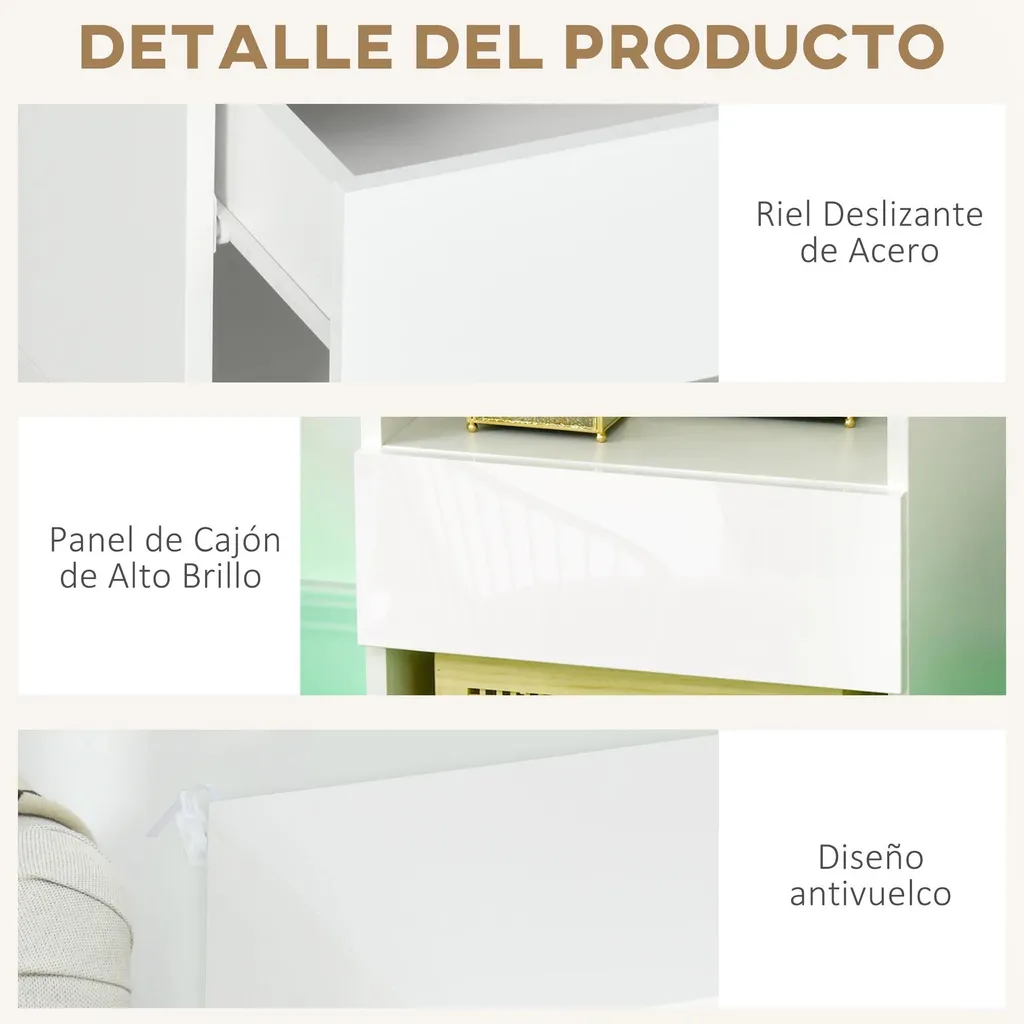Petite table de nuit LED télécommandée style marocain blanc épuré - 6