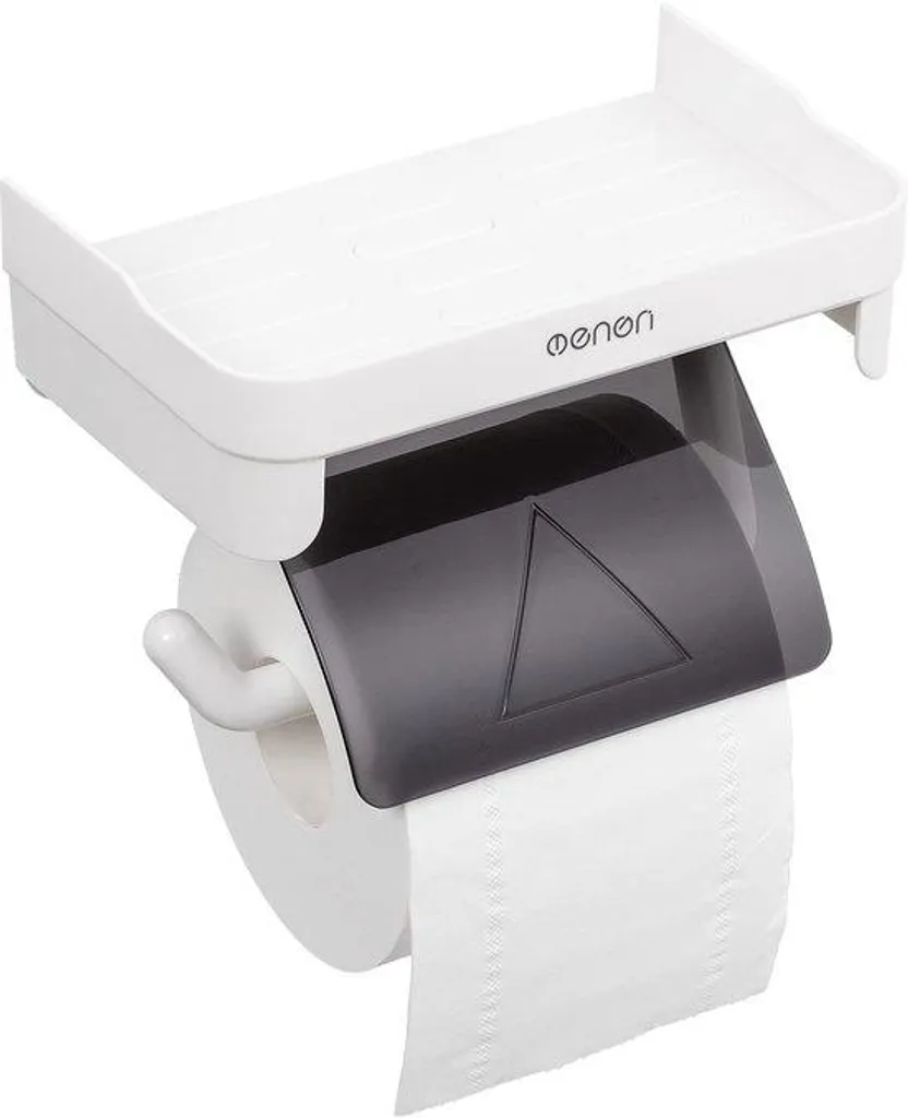 Porte-rouleau papier toilette autocollant en ABS robuste blanc mat