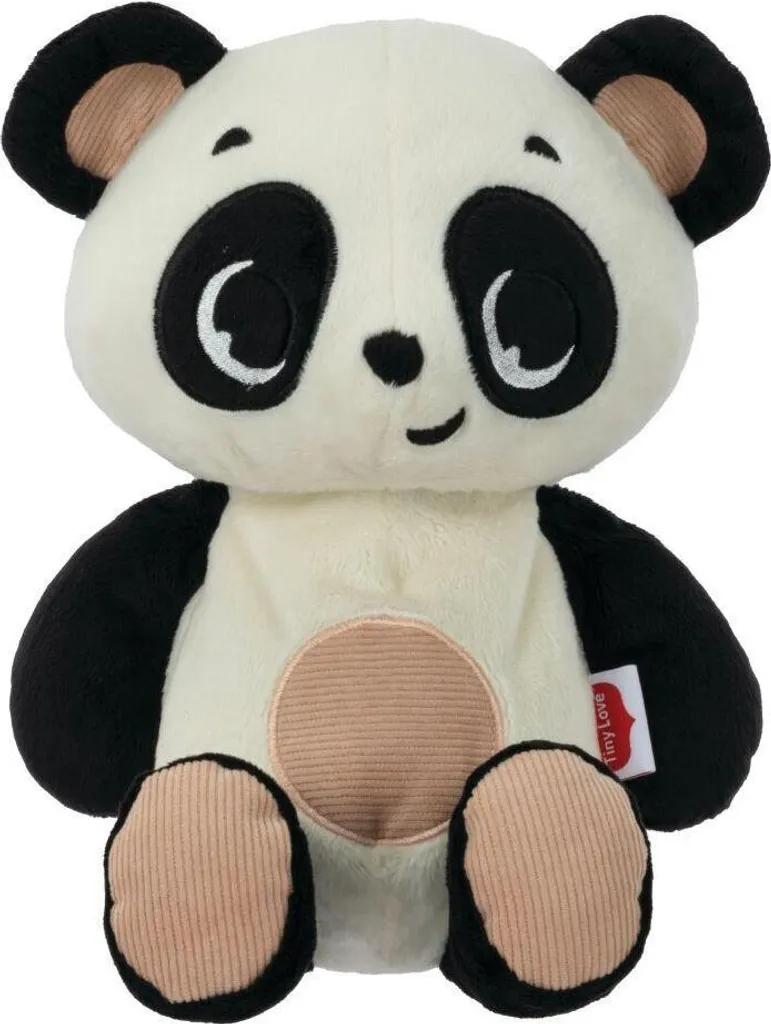 Tiny Love Snuggly Buddy Peluche apaisante Noir et Blanc contre l'ennui
