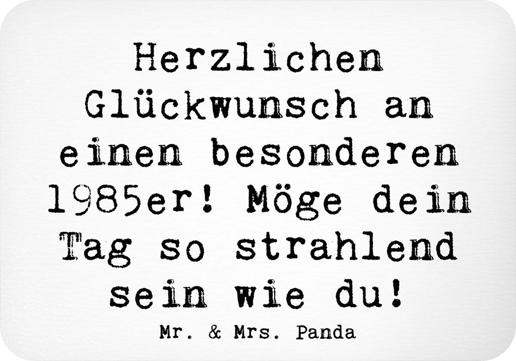 Mr. & Mrs. Panda magnet Spruch 1985 Geburtstag - Weiß - Geschenk, Kühlschrankmagnet, Jubiläum, Geburtstagsgeschenk, Herzlichen Glückwunsch, haf...