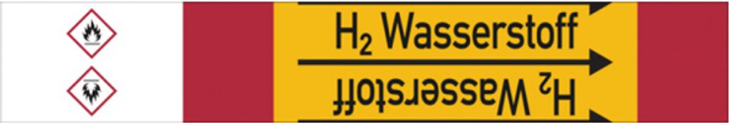 Dreifke Rohrleitungsband, H2 Wasserstoff, Rolle = 33 m | Folie selbstklebend...