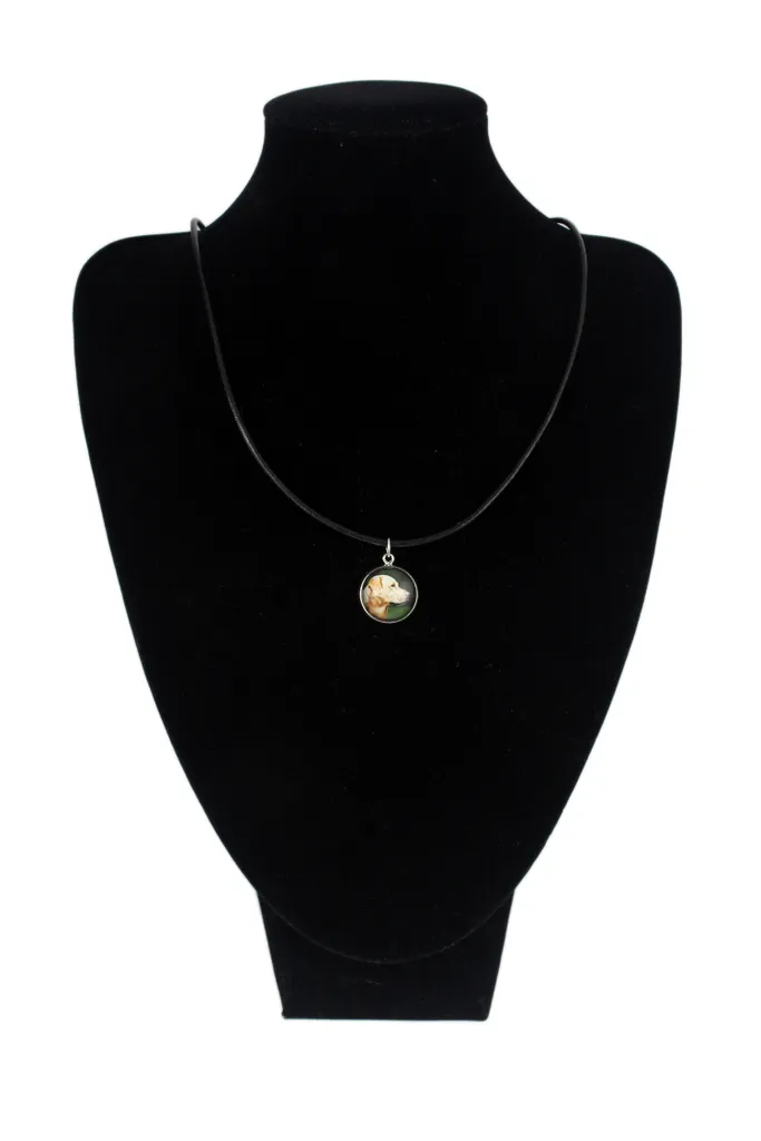 Collana Con Ciondolo Cane Labrador In Conchiglia Paua Abalone Iridescente - Catena Tracolla 45/50 Cm - 3