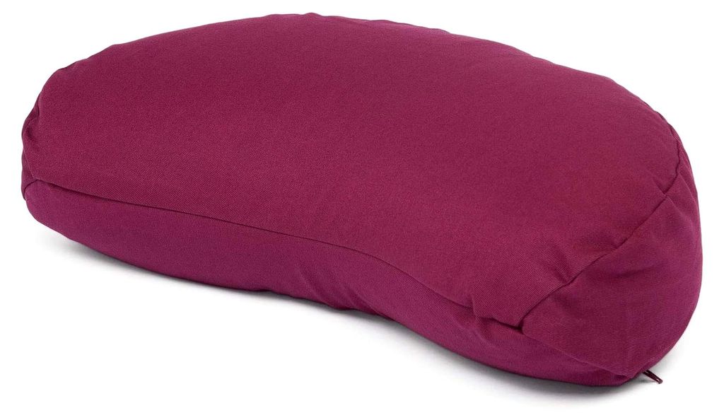 Halbmond-Meditationskissen | Yogi MOND ECO | Bezug aus 100% Baumwolle | Halbmondförmiges Yogakissen mit Buchweizenfüllung | Kissen für Yoga und ...
