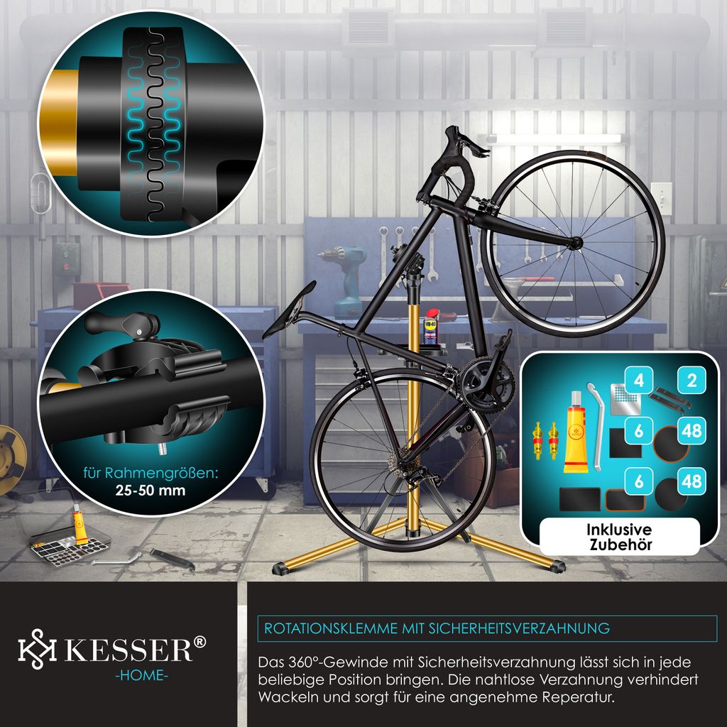 KESSER® Fahrradmontageständer Profi Reparaturständer Produktbild 6