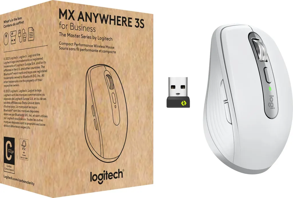 Souris Logitech MX Anywhere 3S Business Grise : Travaillez sur Verre