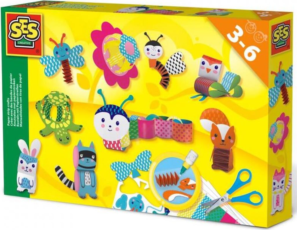 basteln mit Papierstreifen 30 x 20 cm mehrfarbig Produktbild 