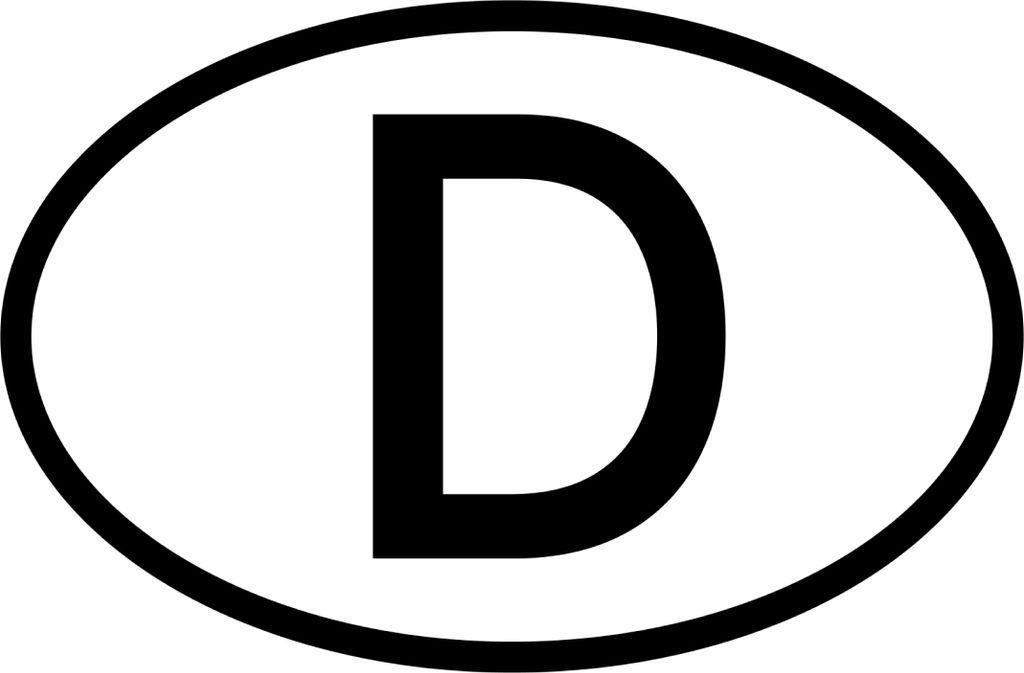 Deutschland D Magnet Länderkennzeichen 17,5 cm x 11,5 cm Produktbild 
