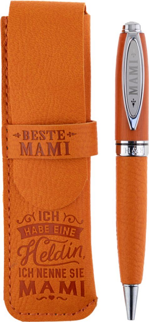 History & Heraldry Bamboo Persönlicher und individueller Kuli Kugelschreiber Stift mit Namen und Spruch Personalisiertes Etui Monogramm-Design per...