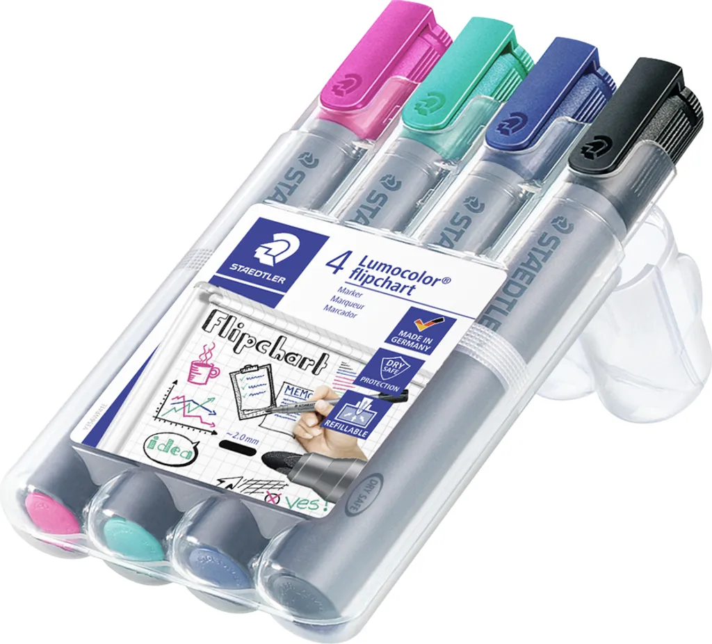 Pack 4 Marcatori STAEDTLER 356 | Non macchiano e non seccano