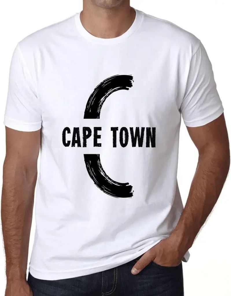 Herren Grafik T-Shirt Kapstadt – Cape Town – Öko-Verantwortlich Vintage Jahrgang Kurzarm Lustige Druck Geburtstag Geschenk Mann